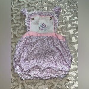 Vintage catton candy Floral Diaper Cover with butterfly